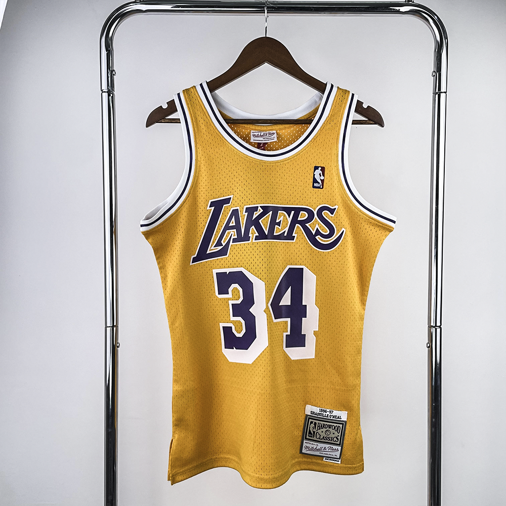 Regata Mitchell & Ness Los Angeles Lakers 1984-1985 Amarela - Rei da Pelada