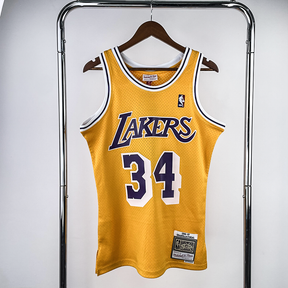 Regata Mitchell & Ness Los Angeles Lakers 1984-1985 Amarela - Rei da Pelada