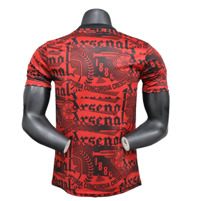 Camisa Arsenal 25/26 Treino - Vermelho Escuro - Versão Jogador