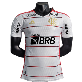 Camisa Flamengo 23/24 II Away - Todos os Patrocínios - Versão Jogador