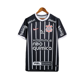 Camisa Corinthians 23/24 II Away - Todos os Patrocínios - Versão Torcedor