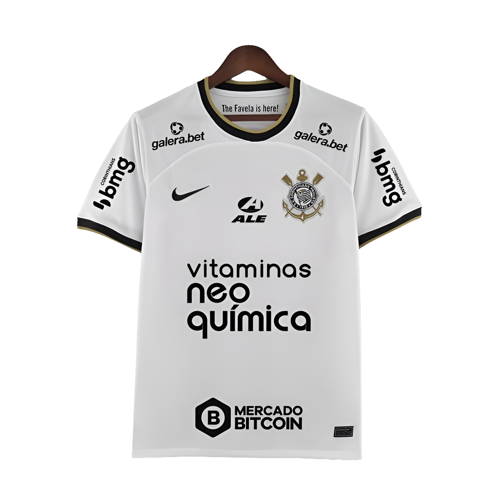 Camisa Corinthians 22/23 I Home - Todos os Patrocínios - Versão Torcedor