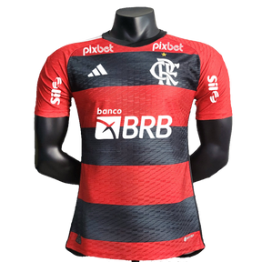 Camisa Flamengo 23/24 I Home - Todos os Patrocínios - Versão Jogador