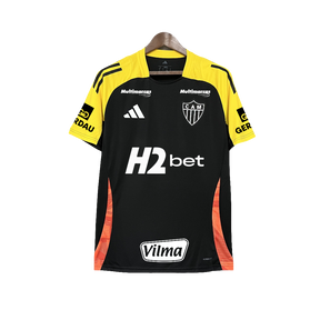 Camisa Atlético Mineiro 25/26 Treino - Todos os Patrocínios - Preto - Versão Torcedor