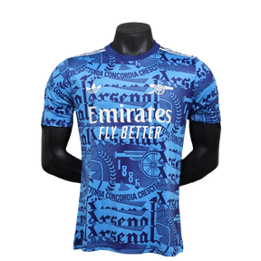 Camisa Arsenal 25/26 Pré-Jogo - Azul - Versão Jogador