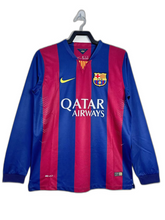 Camisa Barcelona 14/15 I Home Manga Longa - Versão Retrô
