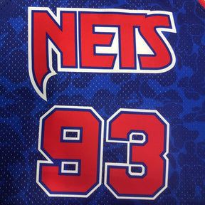 Regata Mitchell & Ness x BAPE - Brooklyn Nets Azul - Rei da Pelada