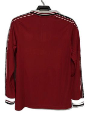 Camisa Manchester United 1998 I Home - Versão Retrô Manga Longa