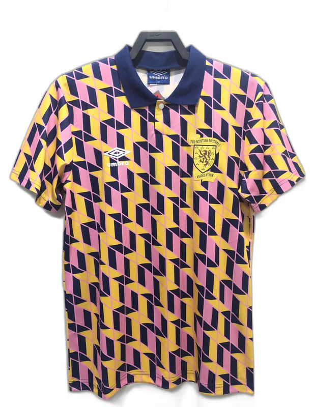 Camisa Escócia 88/89 Amarelo - Versão Retrô